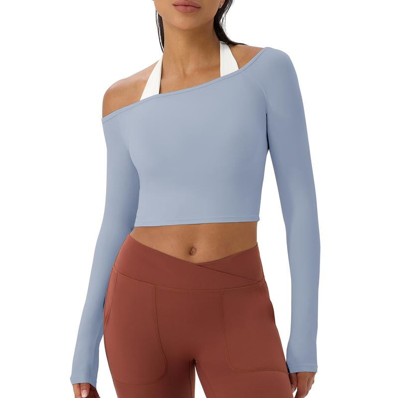 Cici Five Cold Shoulder Top Relaxed Fit Ribbed Knit for Lounge & Date Night Cozy Breathable Versatile Pullover