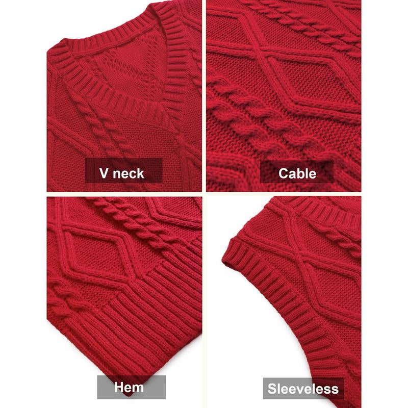 Breathsunny Women'S V Neck Knit Sweater Vest Fall Houndstooth Sleeveless Pullover Crop Knitwear Preppy Style Tank Tops 2024