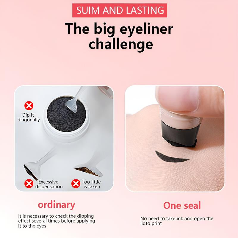 Rotating Eyeliner Stamp Pen – Dual-Head Design with Wing Stamp, Quick-Dry, Long-Lasting, Smudge-Proof for Easy Cat Eye, Sharp Winged Lines & All-Day Makeup Wear - Women'S Cosmetics, Makeup Tools, Tiktokshopblackfriday, Christmas Gifts.
