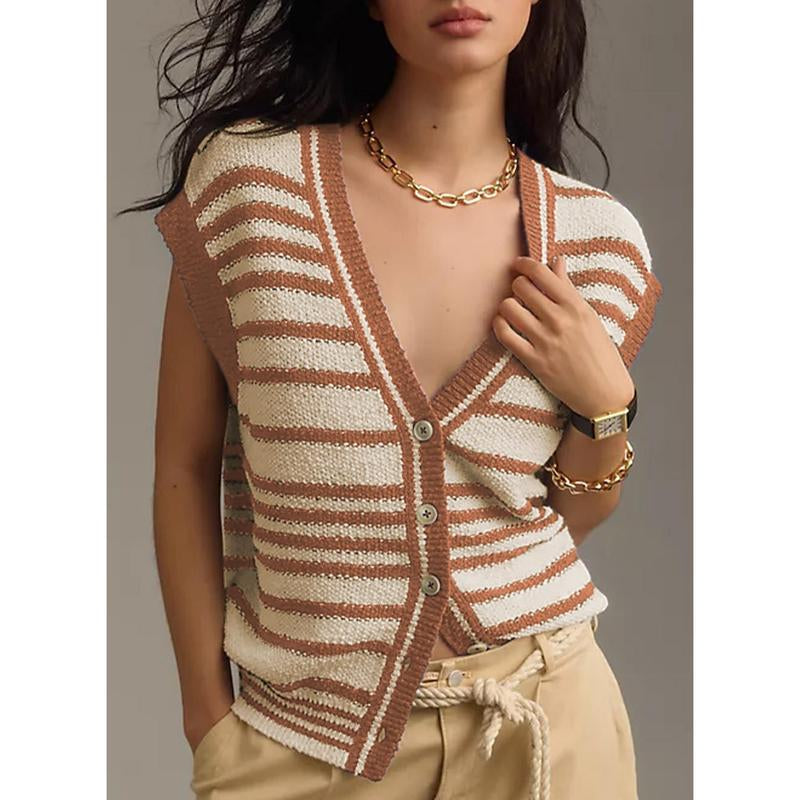 Dokotoo Women'S V Neck Sleeveless Sweater Vest Casual Solid Cap Sleeve Knit Pullover Tank Tops 2025 Clothes