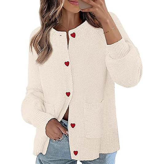 MEROKEETY Women'S Cardigan Sweaters 2025 Fall Trendy Chunky Knit Button up Cute Winter Long Sleeve Open Front Coats