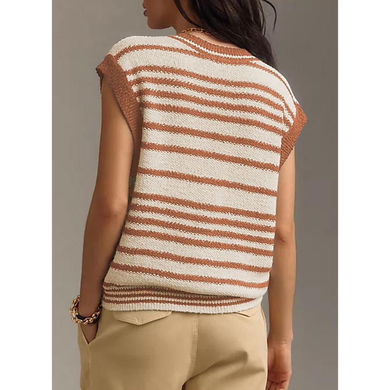 Dokotoo Women'S V Neck Sleeveless Sweater Vest Casual Solid Cap Sleeve Knit Pullover Tank Tops 2025 Clothes