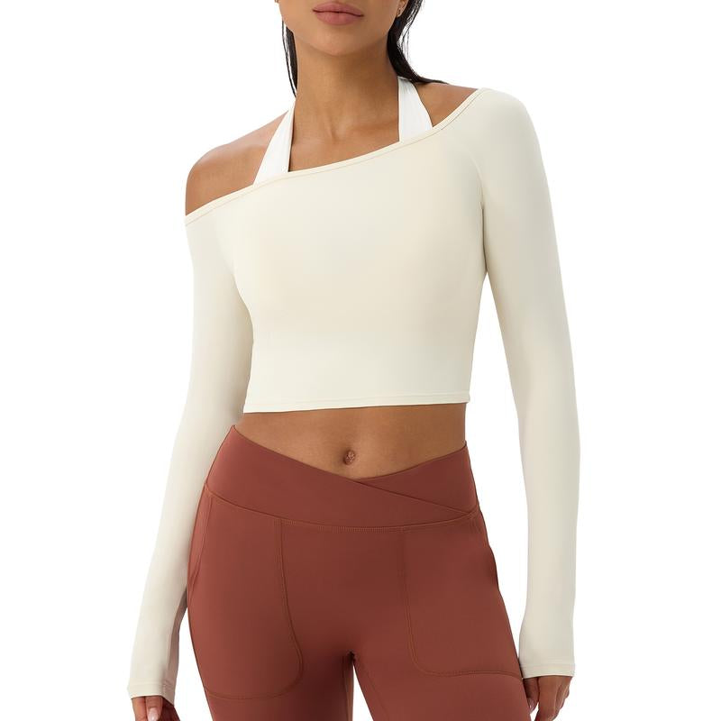 Cici Five Cold Shoulder Top Relaxed Fit Ribbed Knit for Lounge & Date Night Cozy Breathable Versatile Pullover