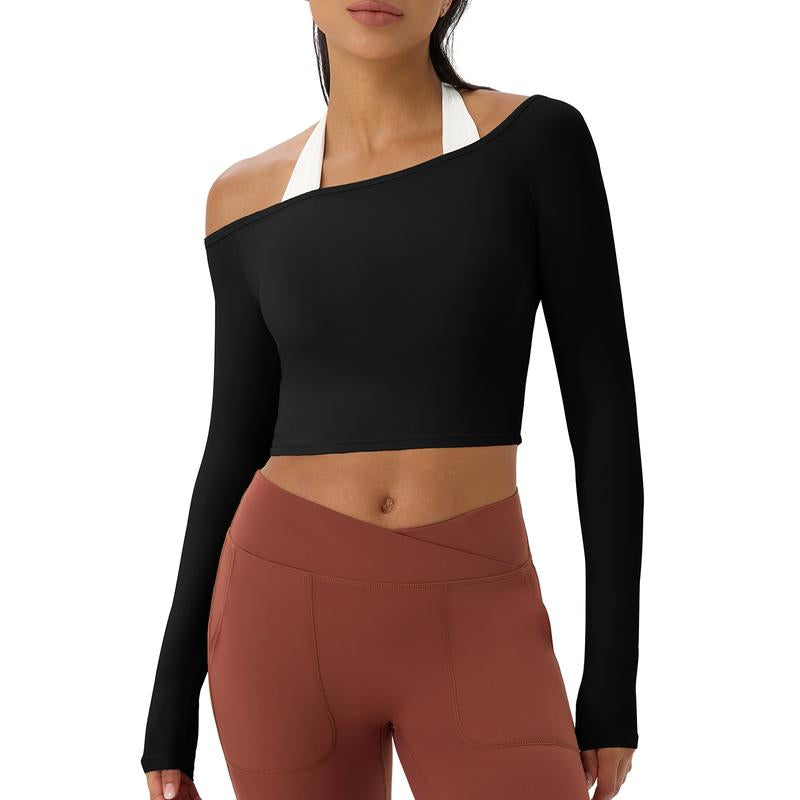 Cici Five Cold Shoulder Top Relaxed Fit Ribbed Knit for Lounge & Date Night Cozy Breathable Versatile Pullover