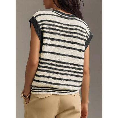 Dokotoo Women'S V Neck Sleeveless Sweater Vest Casual Solid Cap Sleeve Knit Pullover Tank Tops 2025 Clothes